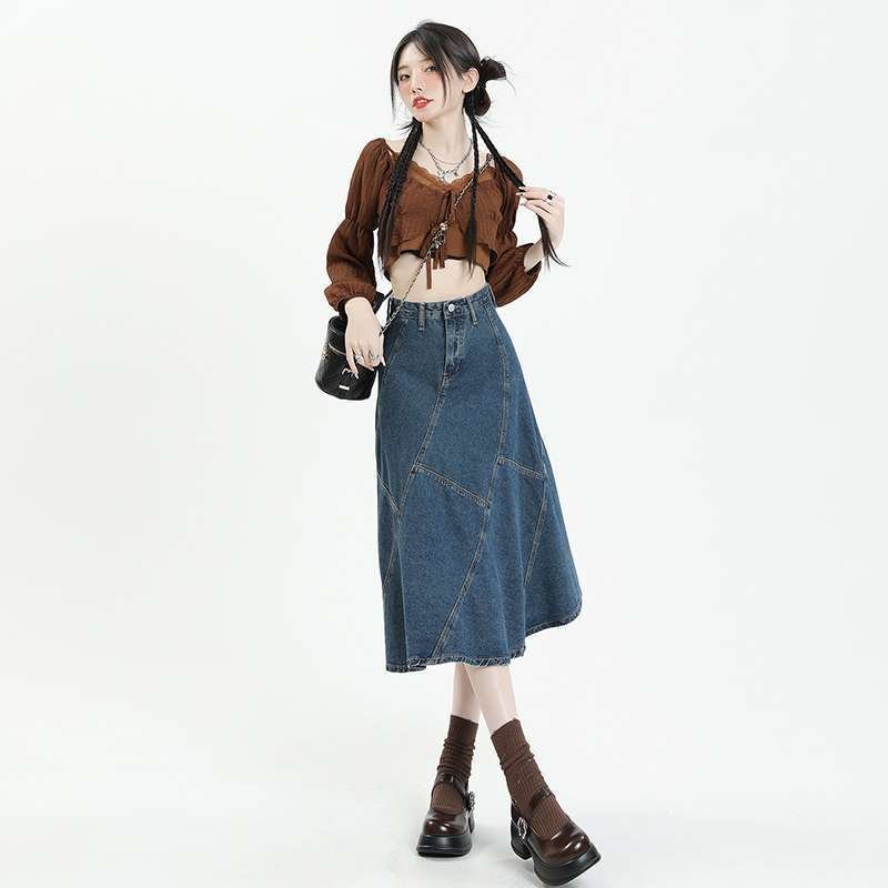 Long Skirt High Waist Skirt, Cross Skirt For Women