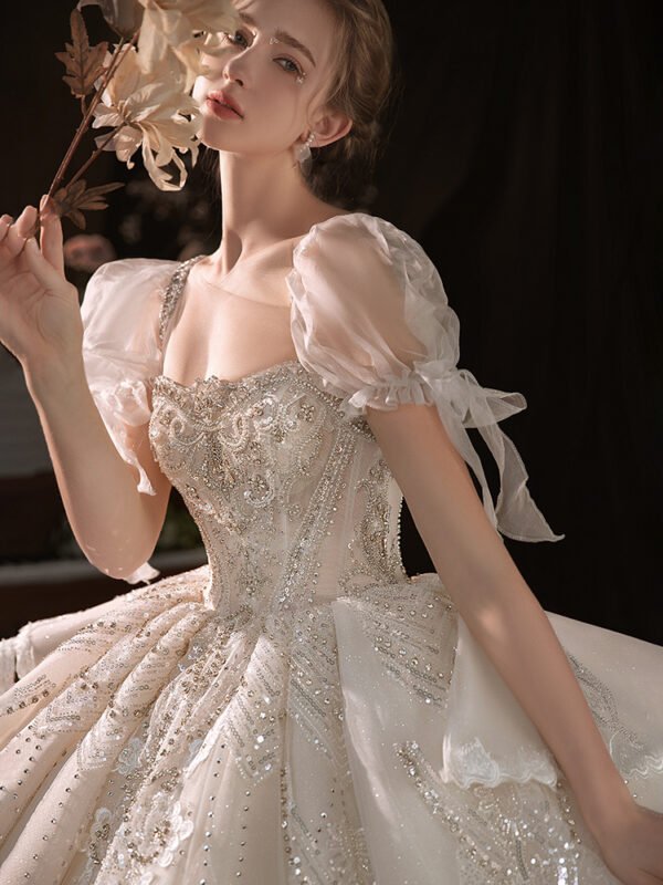 Women's Fashion Temperament Heavy-duty Trailing Bustier Dress - Image 3