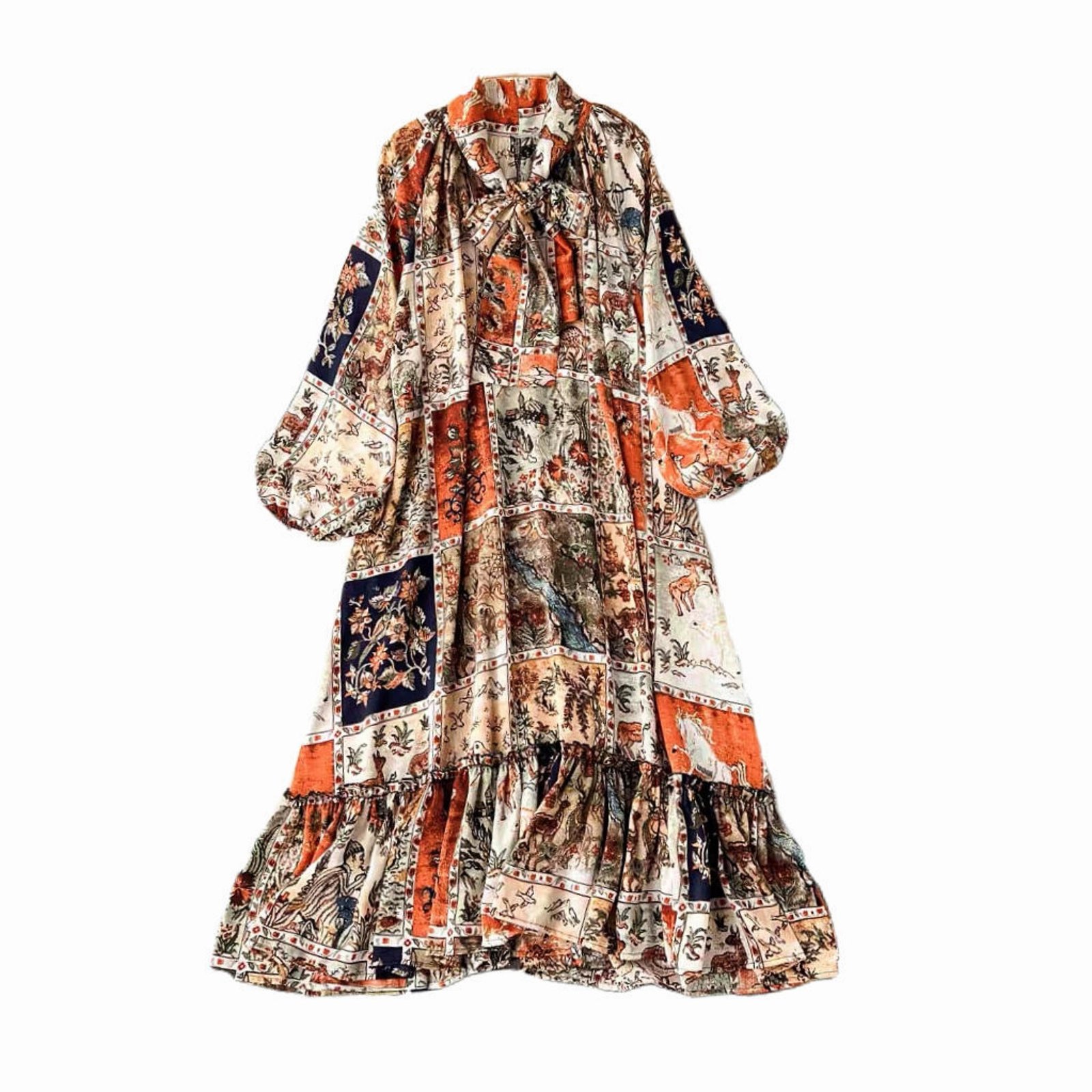 Tribal Women Wearing Ruffled Dresses - Image 3