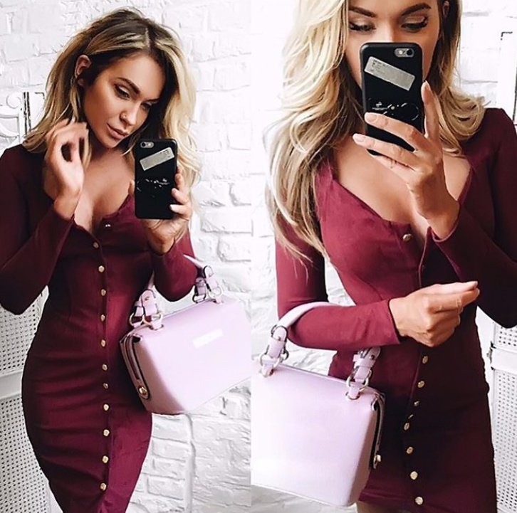 Spring Women Bodycon Slim Long Sleeve Party Cocktail Dresses - Image 2