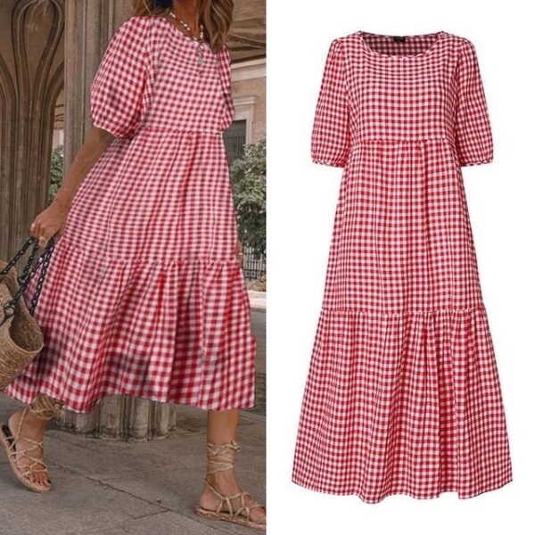 Summer Dress Women Casual Short Sleeve Dresses - Image 5