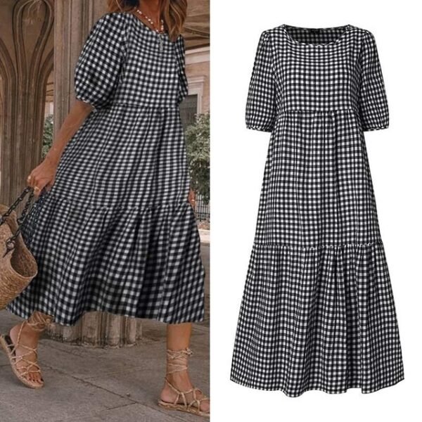 Summer Dress Women Casual Short Sleeve Dresses - Image 2