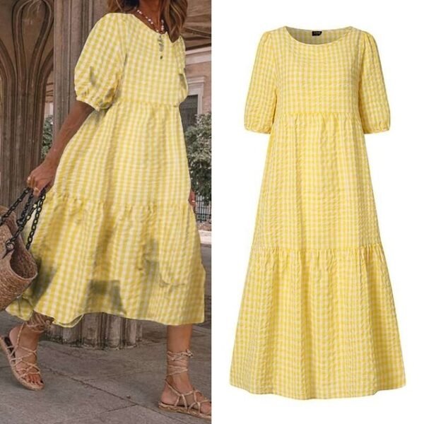 Summer Dress Women Casual Short Sleeve Dresses - Image 6