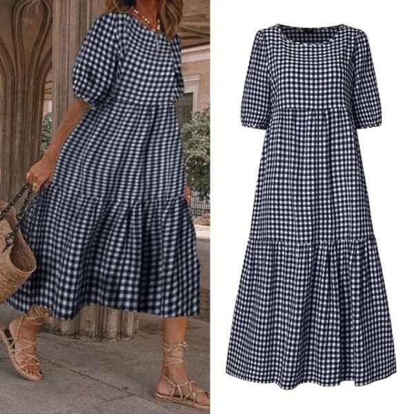 Summer Dress Women Casual Short Sleeve Dresses - Image 3