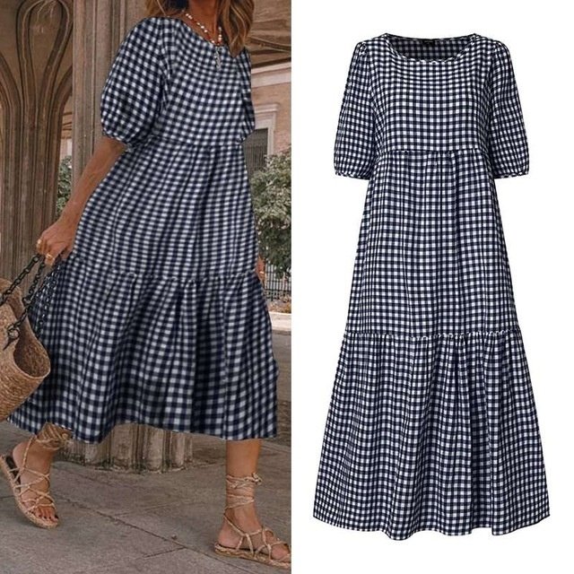 Summer Dress Women Casual Short Sleeve Dresses - Image 3