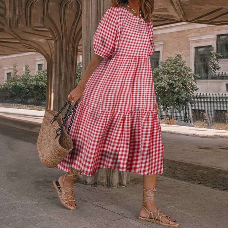 Summer Dress Women Casual Short Sleeve Dresses - Image 4