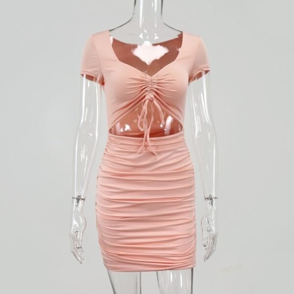 Ladies Sexy Dress Women Summer Dresses Bodycon Party Black - Image 5