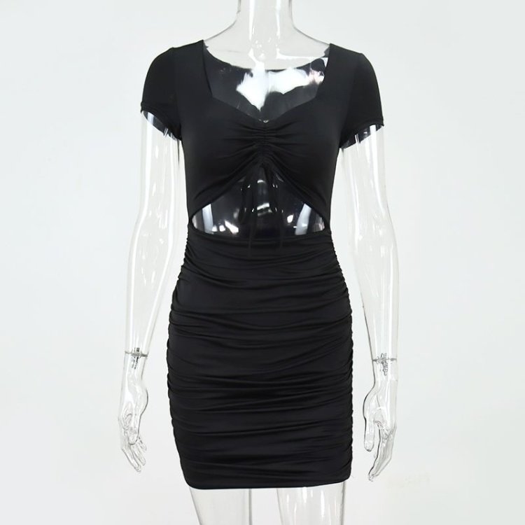 Ladies Sexy Dress Women Summer Dresses Bodycon Party Black - Image 3