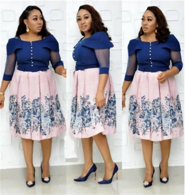 African Women Fashion Dress Ladies Big Size Dresses - Image 3