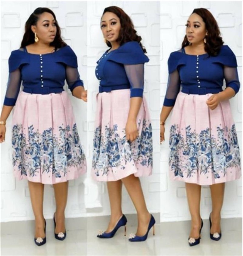 African Women Fashion Dress Ladies Big Size Dresses - Image 3