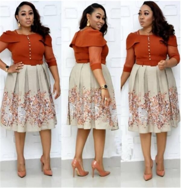 African Women Fashion Dress Ladies Big Size Dresses - Image 5