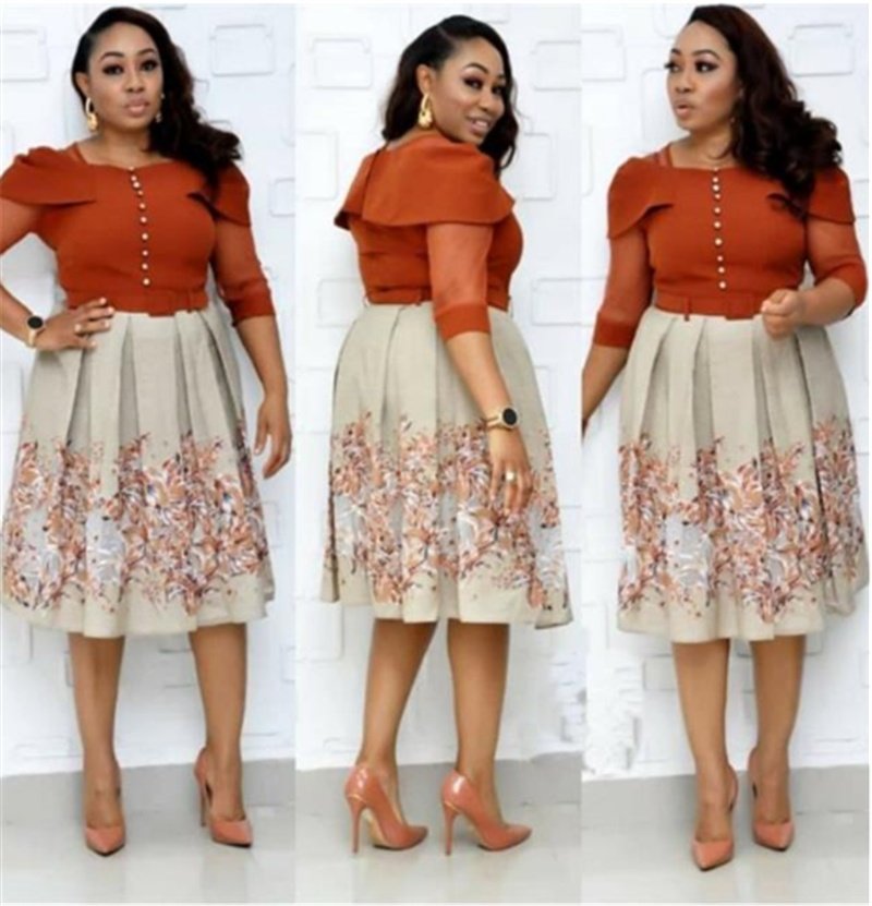African Women Fashion Dress Ladies Big Size Dresses - Image 5
