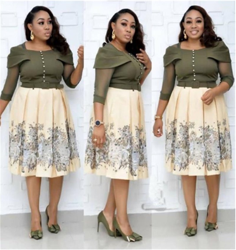 African Women Fashion Dress Ladies Big Size Dresses - Image 4