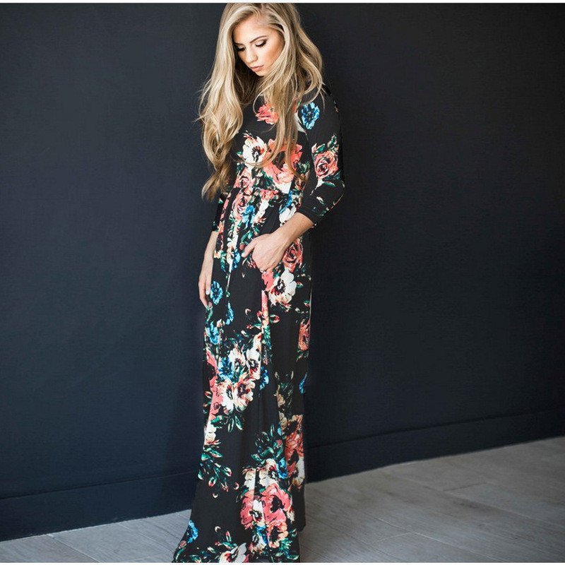 Fashion Dresses Women Printed Party Gown Ladies - Image 4