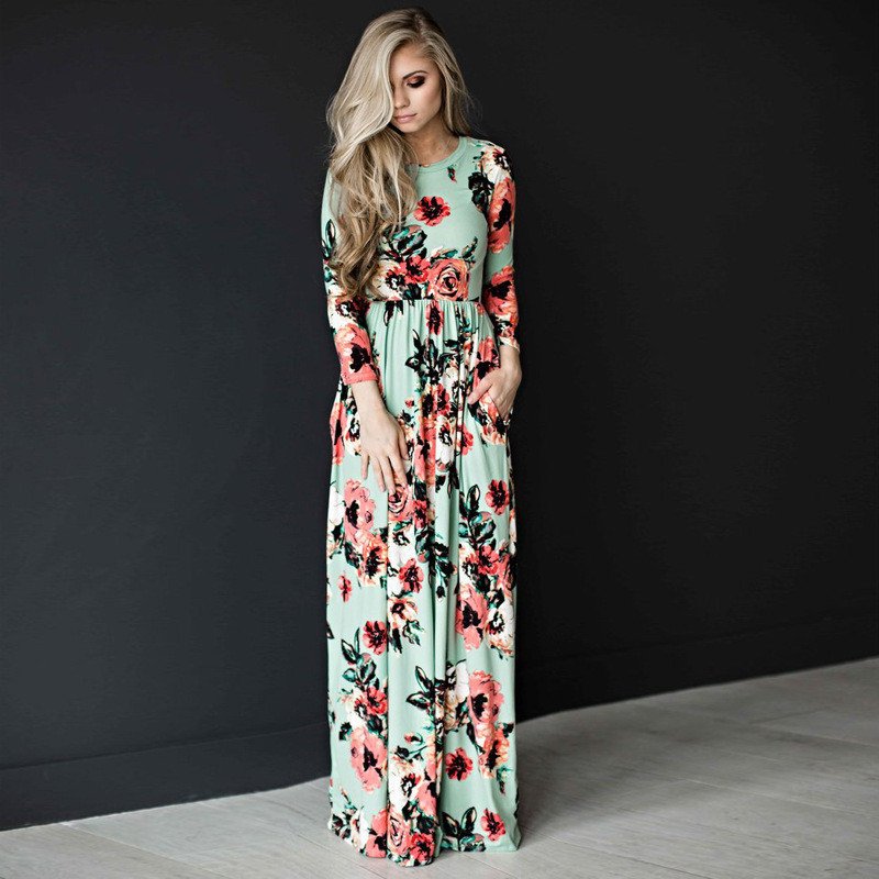 Fashion Dresses Women Printed Party Gown Ladies - Image 3