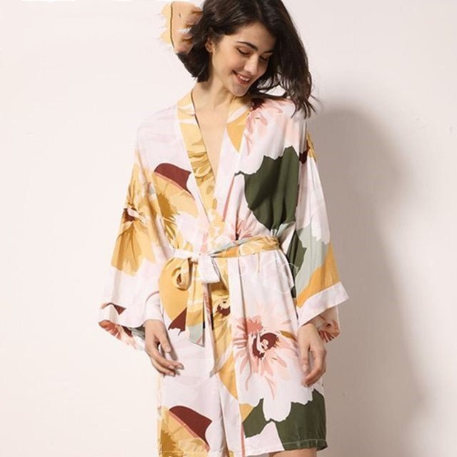 New Sleepwear Thin Cotton-silk suit
