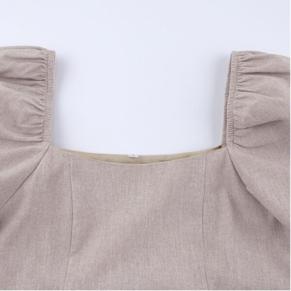 Dresses Women Square Neck Puff Sleeve Mini Dress - Image 2