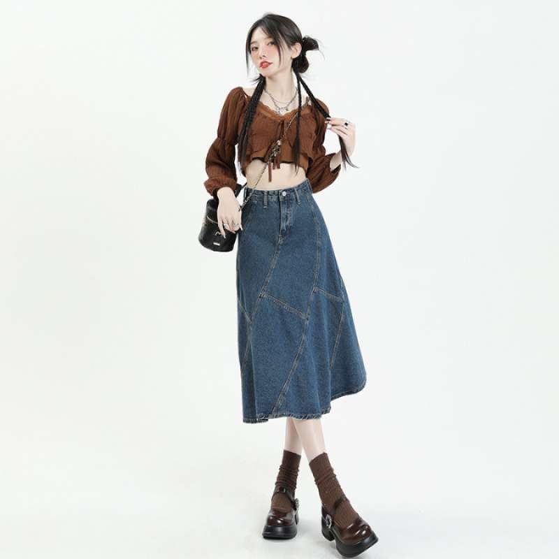Long Skirt High Waist Skirt, Cross Skirt For Women - Image 5