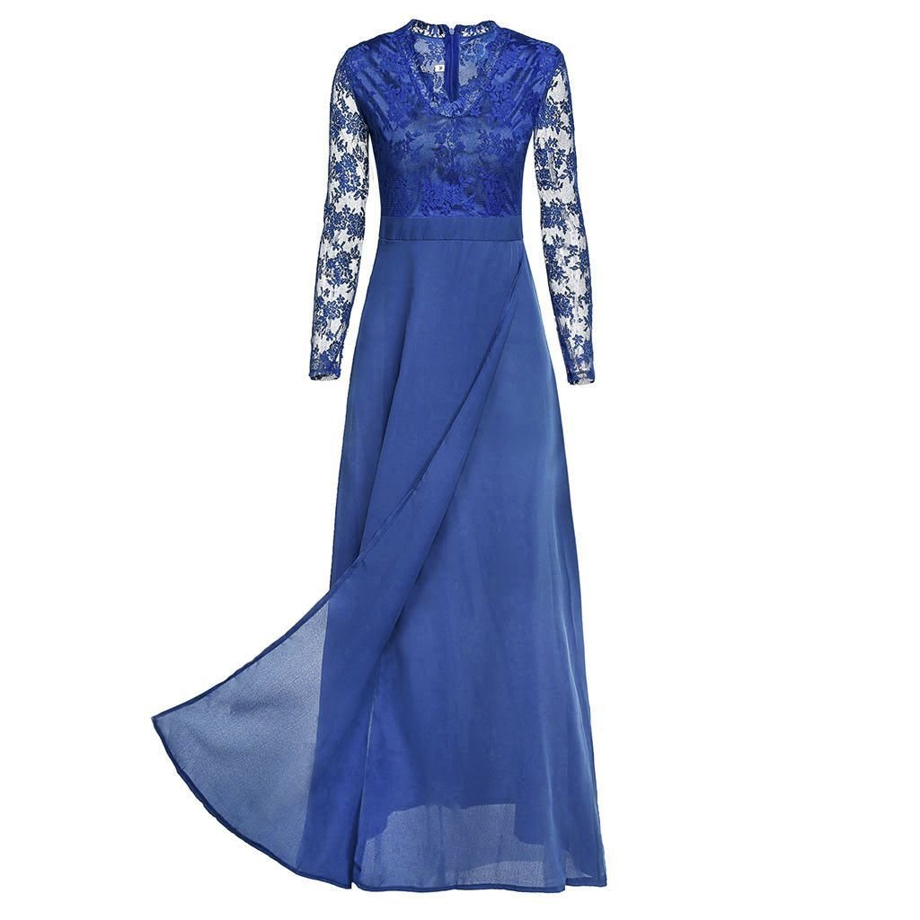 Women V-neck Sexy Lace Elegant Wedding Party Dresses - Image 3
