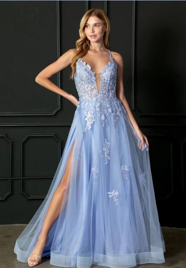Women Evening Dresses Suspender Dance Dress Long - Image 5