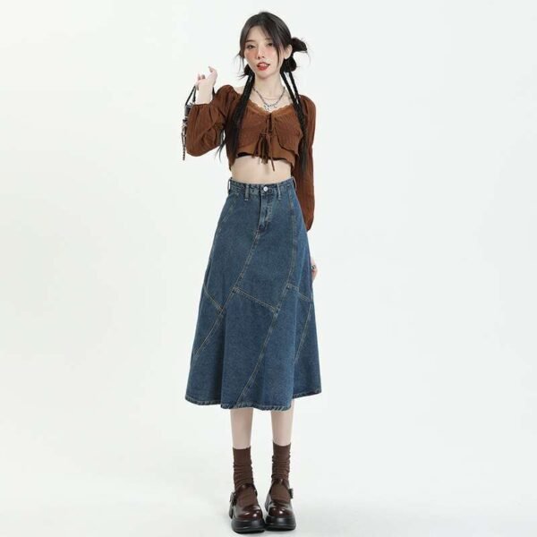 Long Skirt High Waist Skirt, Cross Skirt For Women - Image 6