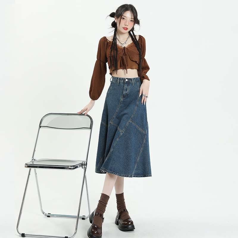 Long Skirt High Waist Skirt, Cross Skirt For Women - Image 3