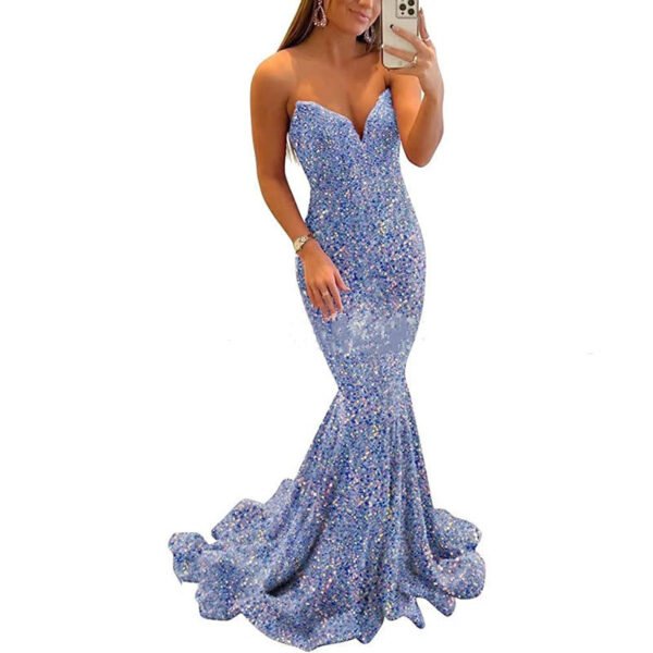 Sequin Evening Dresses For Women Formal Sexy Long Prom Party Gowns - Image 3