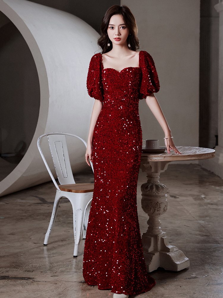 Toast Bridal Red Dresses Women Fishtail - Image 5