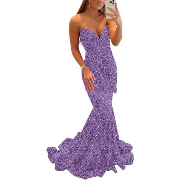Sequin Evening Dresses For Women Formal  Long Prom Party Gowns - Image 6