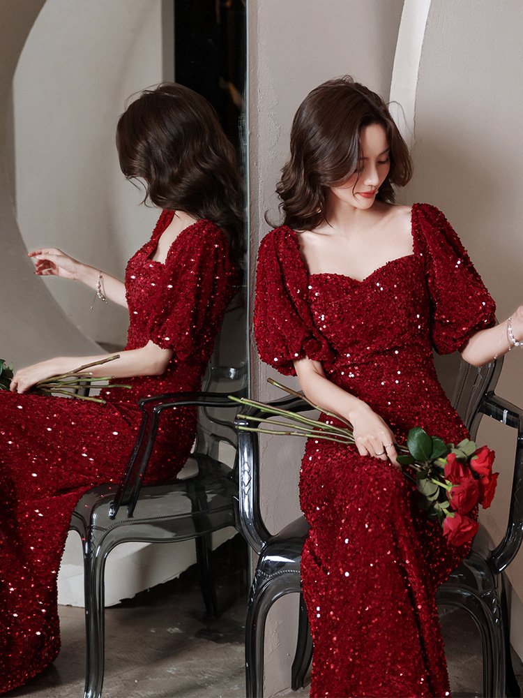 Toast Bridal Red Dresses Women Fishtail - Image 3