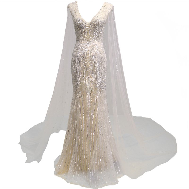 Women's Fashionable Personalized Shawl Evening Dress - Image 2