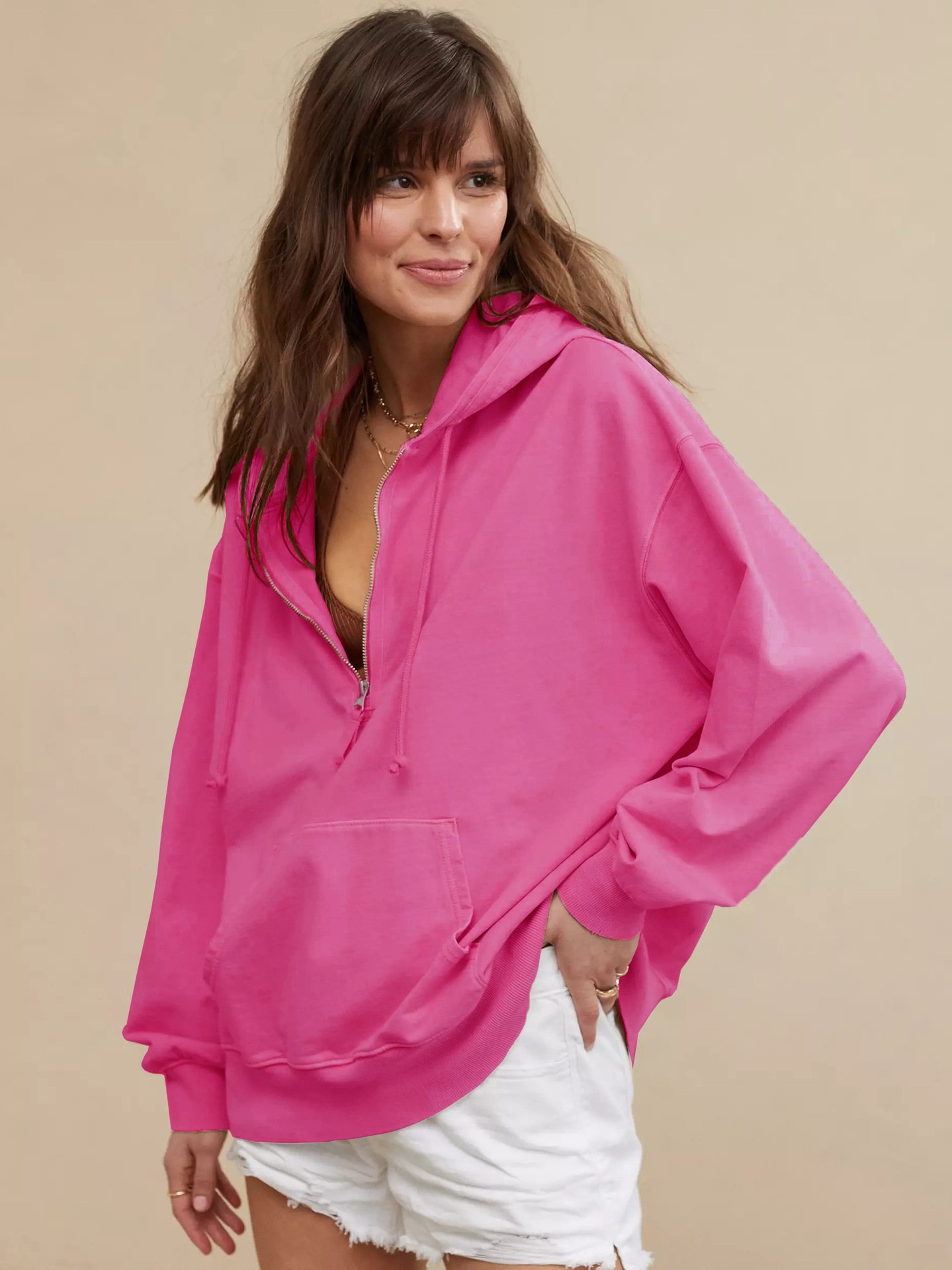 Zipper Pocket Long Sleeve Fashion Tops Women - Image 9