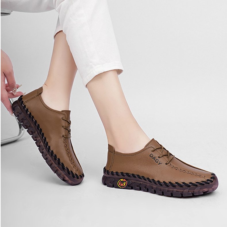 Women Loafers Shoes Soft Leather Flats - Image 8