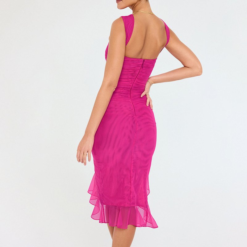 Summer Slim Skinny Sleeveless Dress For Women Fashion Party Club Dresses - Image 4