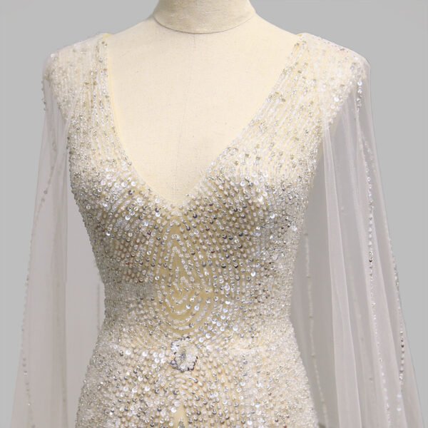 Women's Fashionable Personalized Shawl Evening Dress - Image 3