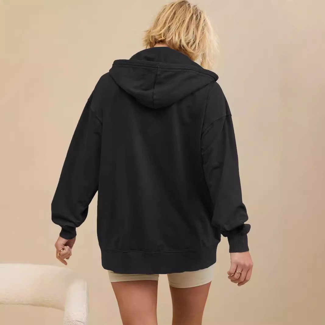 Zipper Pocket Long Sleeve Fashion Tops Women - Image 2