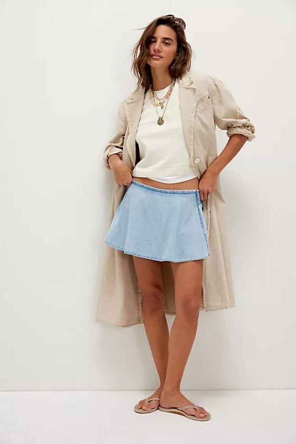 Paradise Found Denim Skort - Image 2