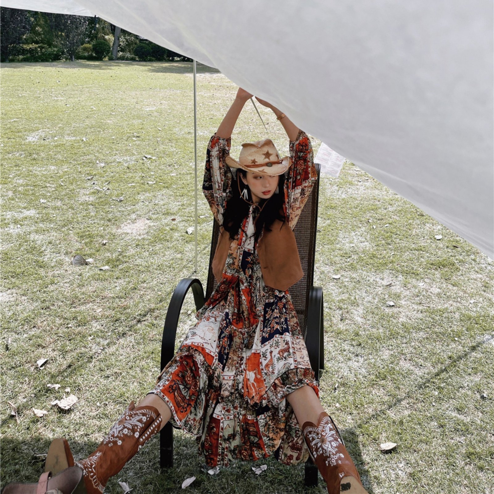 Tribal Women Wearing Ruffled Dresses - Image 5