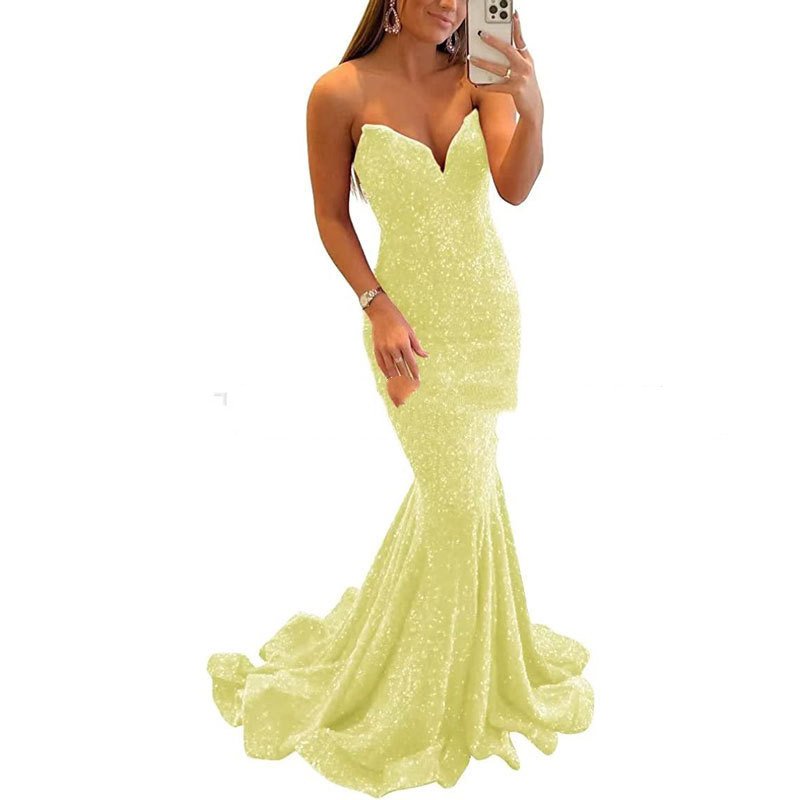 Sequin Evening Dresses For Women Formal Sexy Long Prom Party Gowns - Image 7