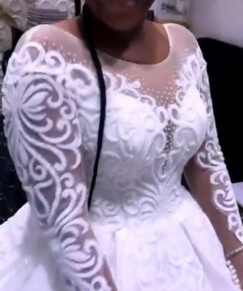 Wedding Gown Plus Size Illusion Bridal Dresses Full Sleeve - Image 3