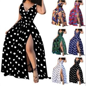 Sexy Dresses Women Party Ladies Belt Forked Club Dresses
