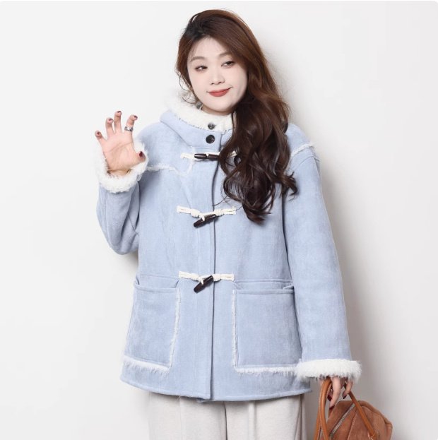 Maillard Short And Long Suede Faux Fur Plush Coat - Image 3