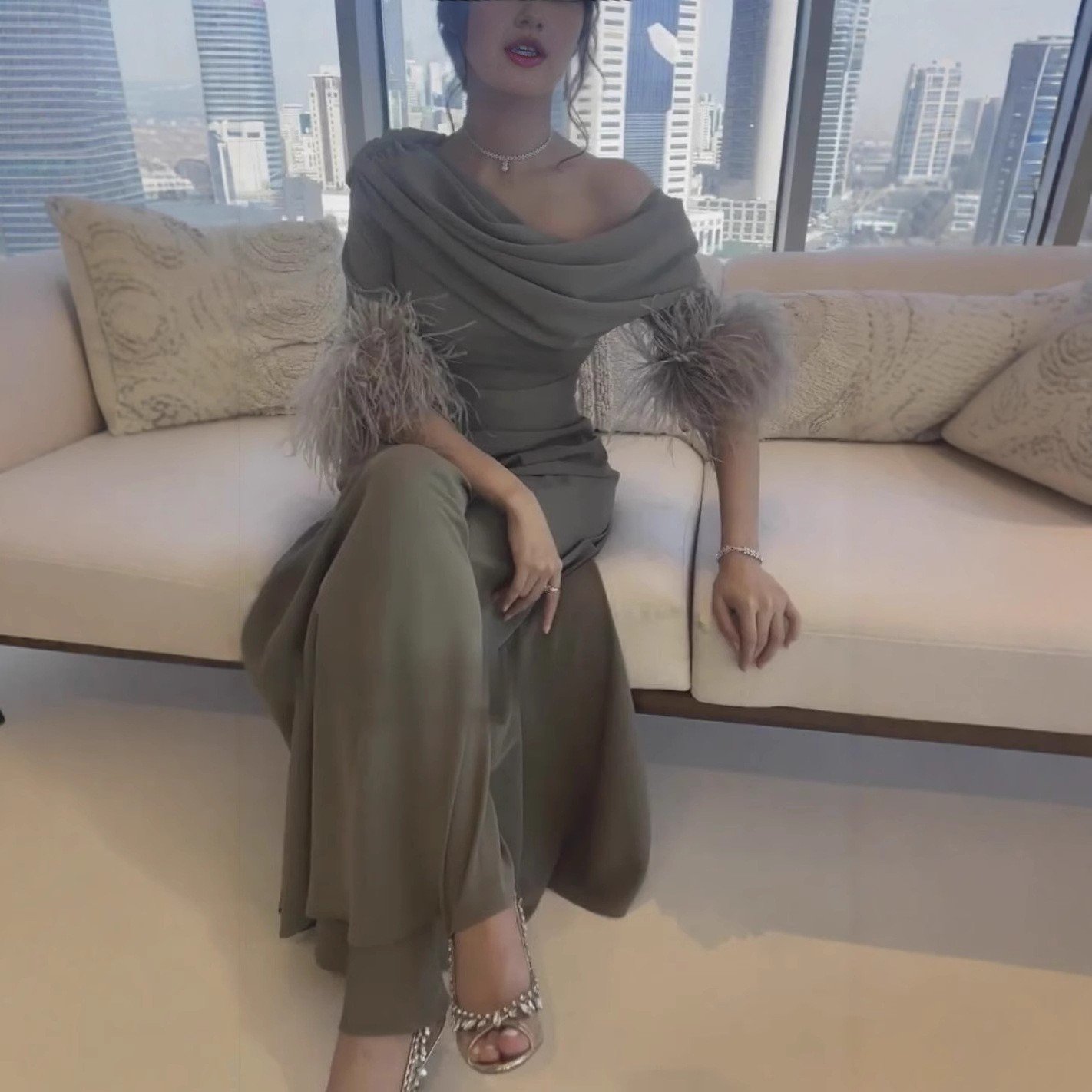 Sexy Fashion Feather Stitching Jumpsuit - Image 3