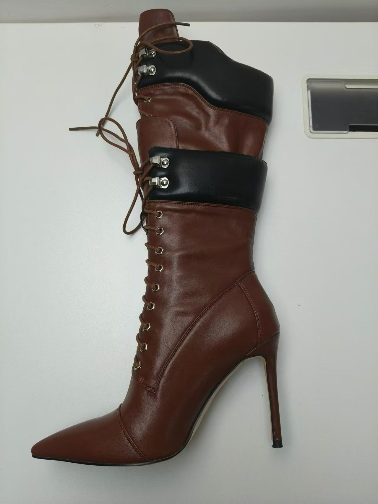 Women's Fashion Double-layer Lace-up Boots - Image 6