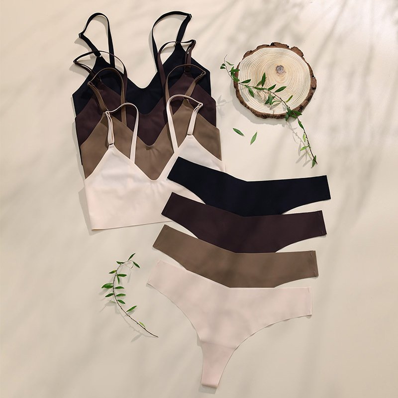 Women's V-neck Breathable Underwear Bra Panties Set - Image 6