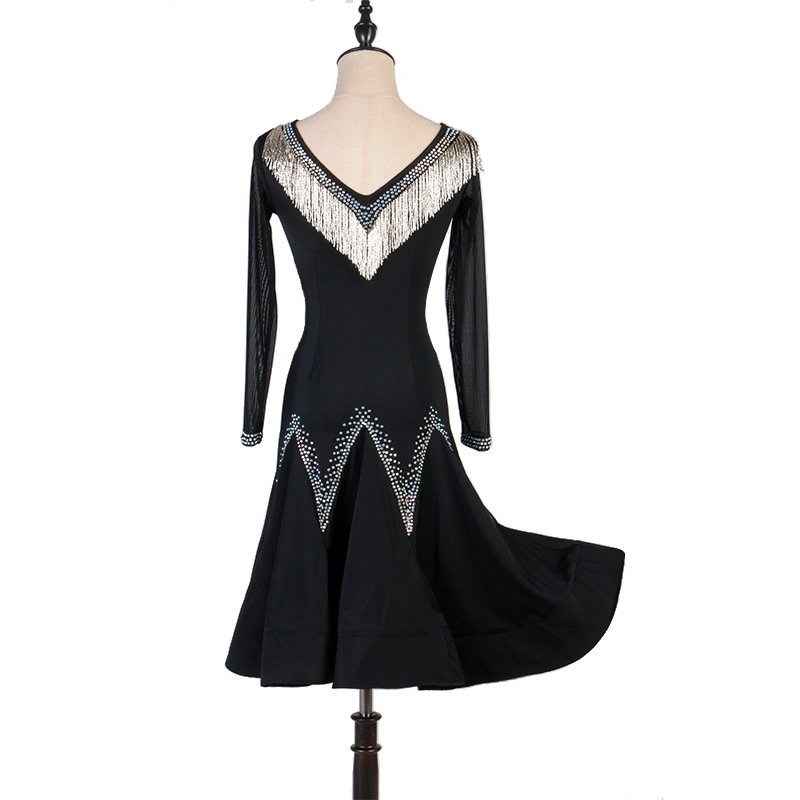 Tube Beads Latin Dance Costumes, Competition Dresses, Dance Skirts - Image 5