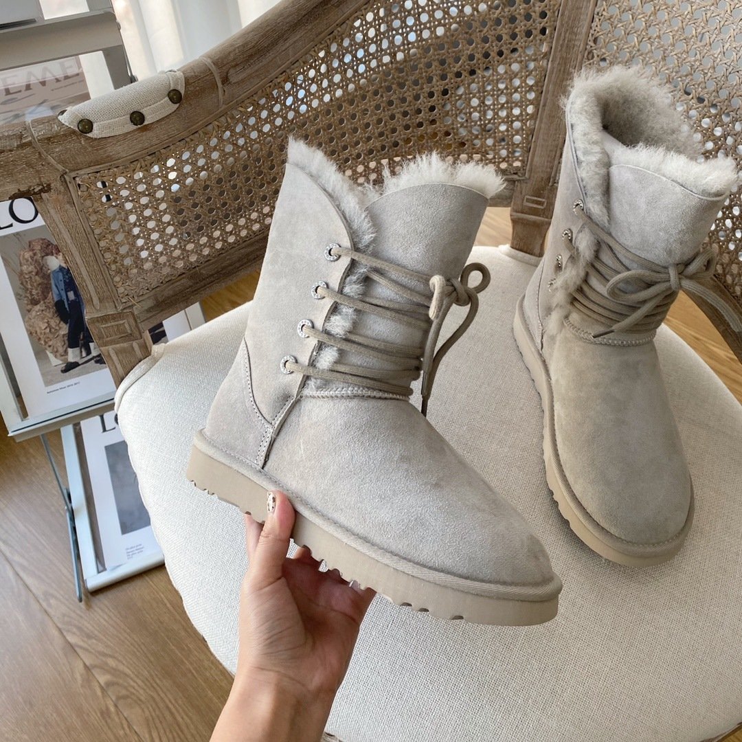 Fur One-piece Snow Boots Women - Image 5