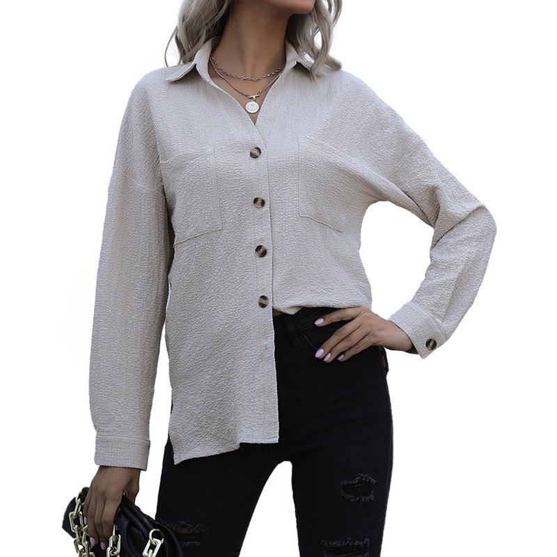 Long Sleeve Lapel Office Button Shirt - Image 6