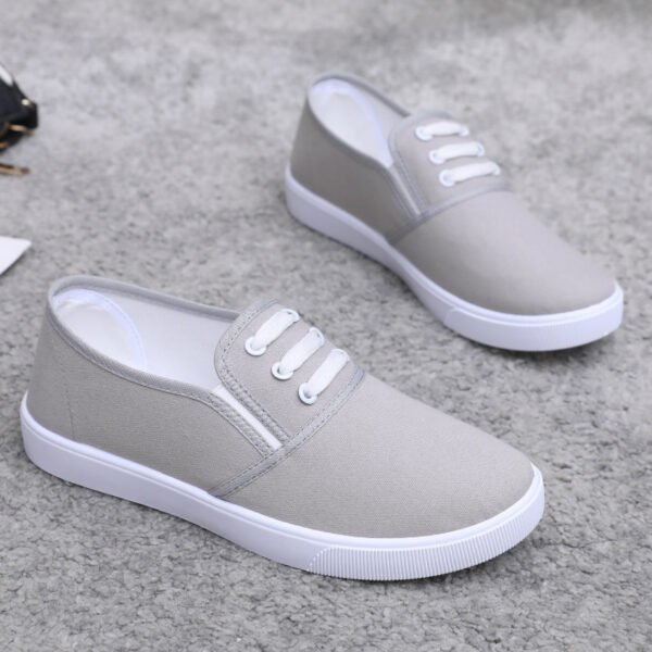 Slip-on Canvas Shoes Flat Women - Image 4