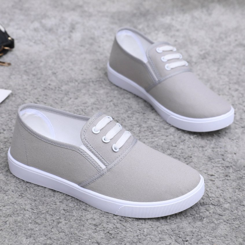 Slip-on Canvas Shoes Flat Women - Image 4